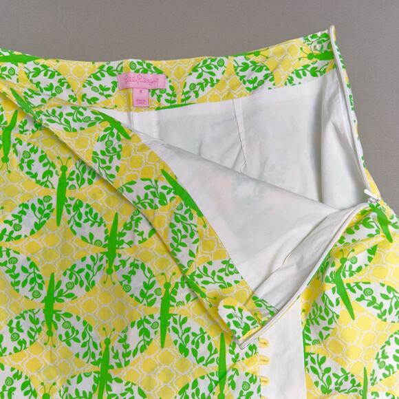 Lilly Pulitzer Skort Womens 4 Butterfly Mosaic Cotton - Picture 2 of 11